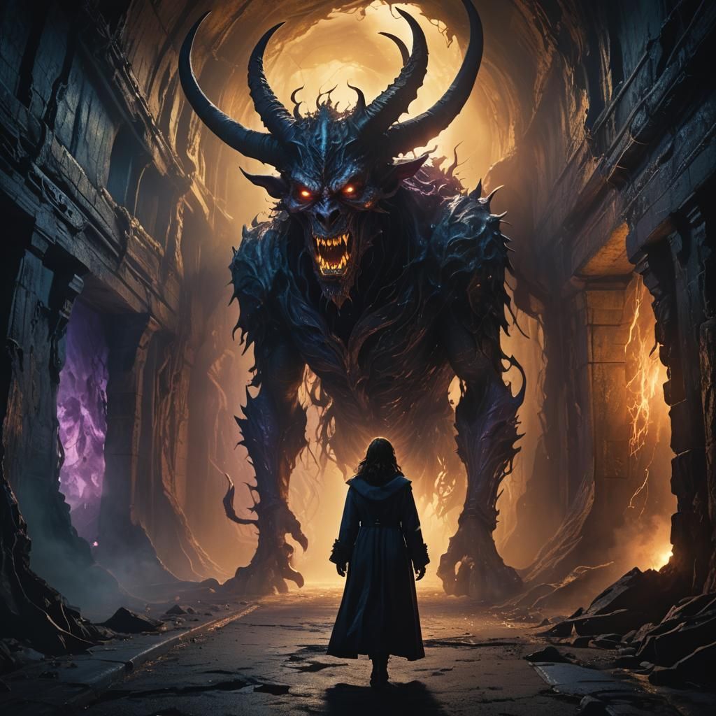 Woman Walks into Heavenly Light Tunnel with Demon