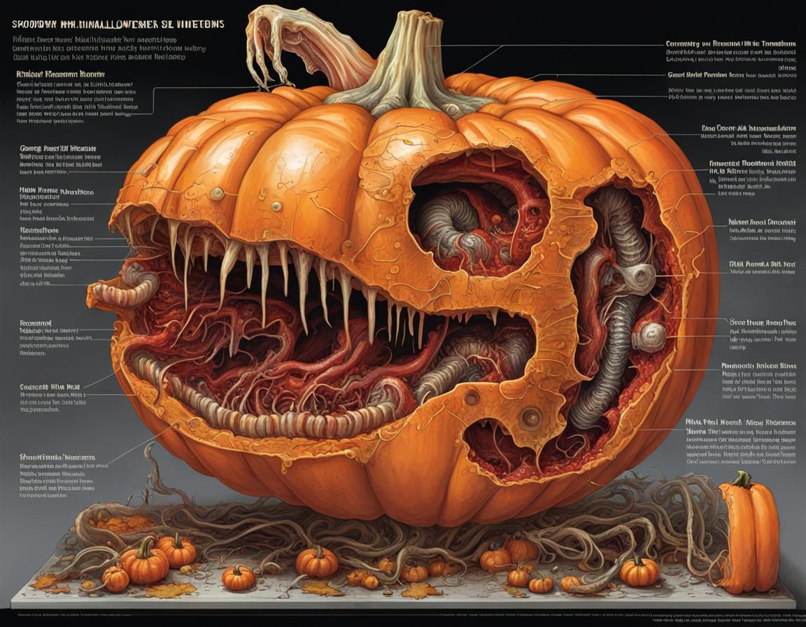Technical Schematics of a Halloween Jack-o-Lantern