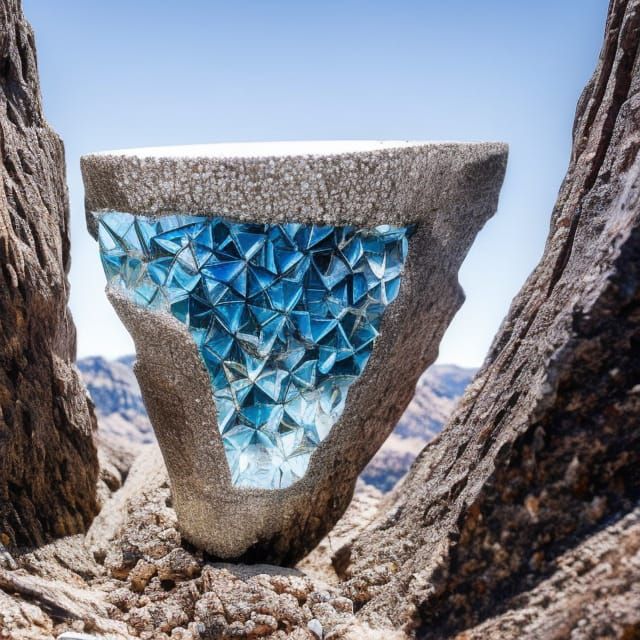 Geode Interior with Crystalline Quartz Formation