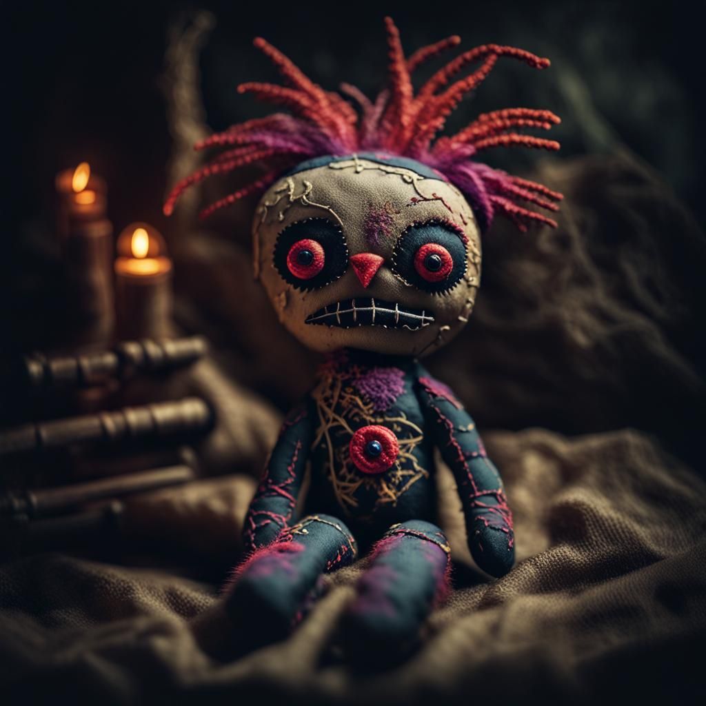 Living Voodoo Doll in Painterly Art Style