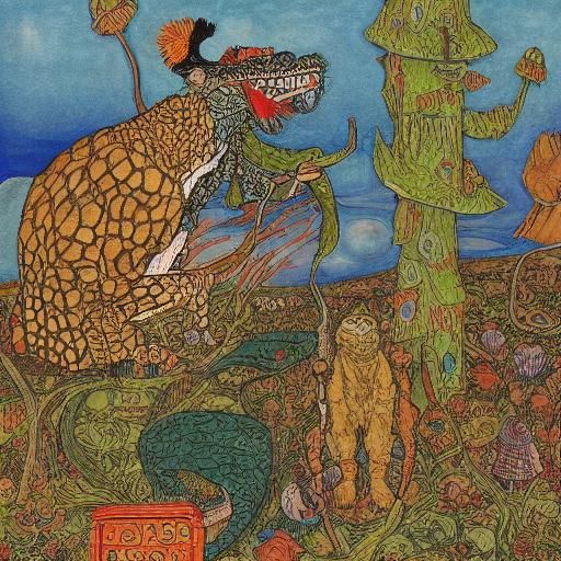 Cheb Urashka Pop-Up Book: Bilibin and Schiele Style