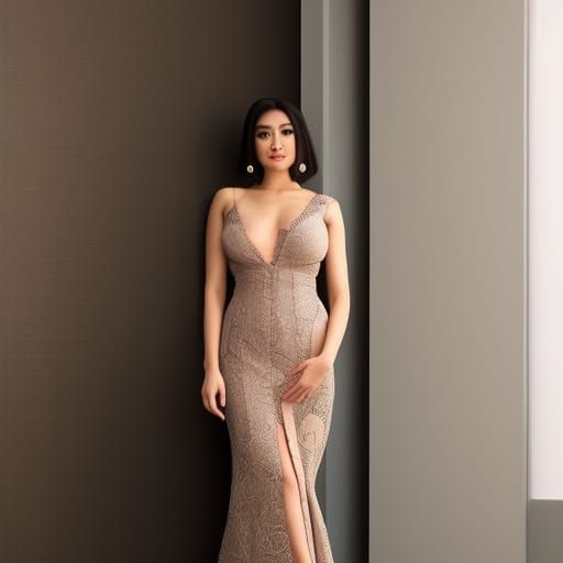 Detailed Kebaya Portrait in Hyperrealistic Style