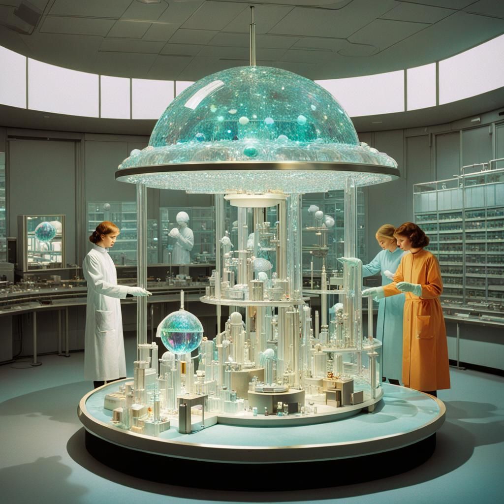 Crystalline Saucer Examined in a Crystal Laboratory