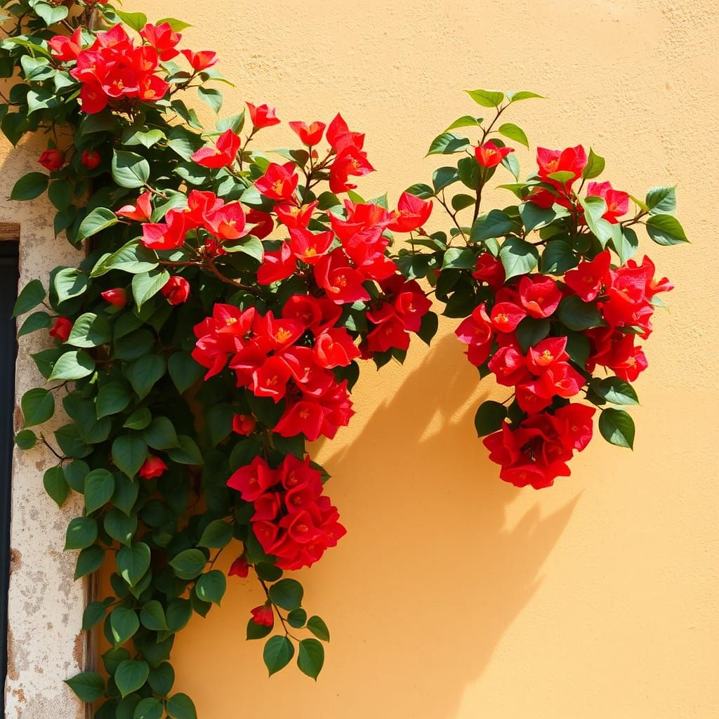 Bougainvillea Vine in Impressionist Style