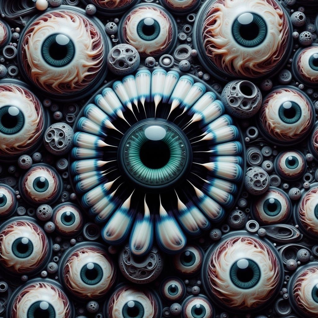 Surreal Abstract Xenomorph Landscapes in Cyberpunk Style