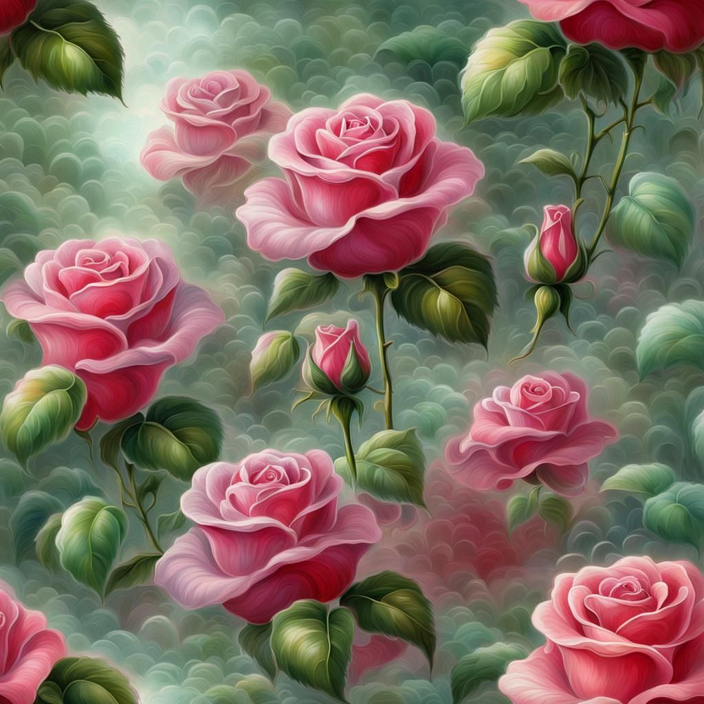 Glass Rose in Ethereal Fantasy Style