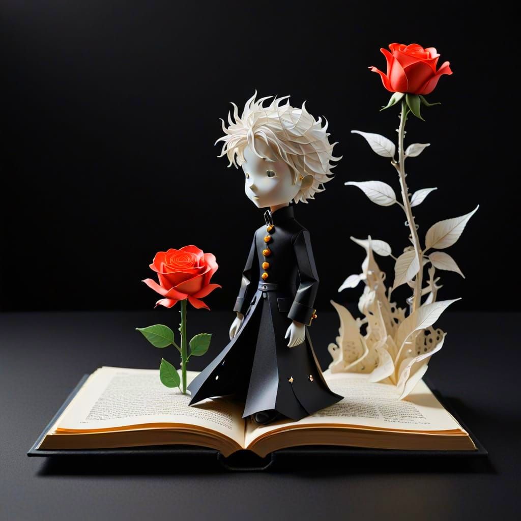 The Little Prince Paper Sculpture in 8K Resolution