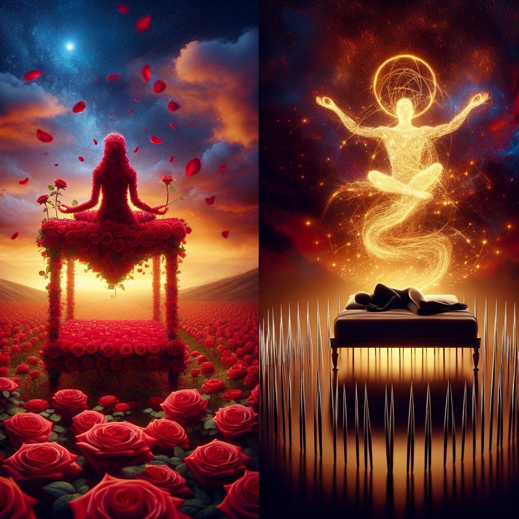 Rose Bed Under Twilight, Nail Bed Under Night