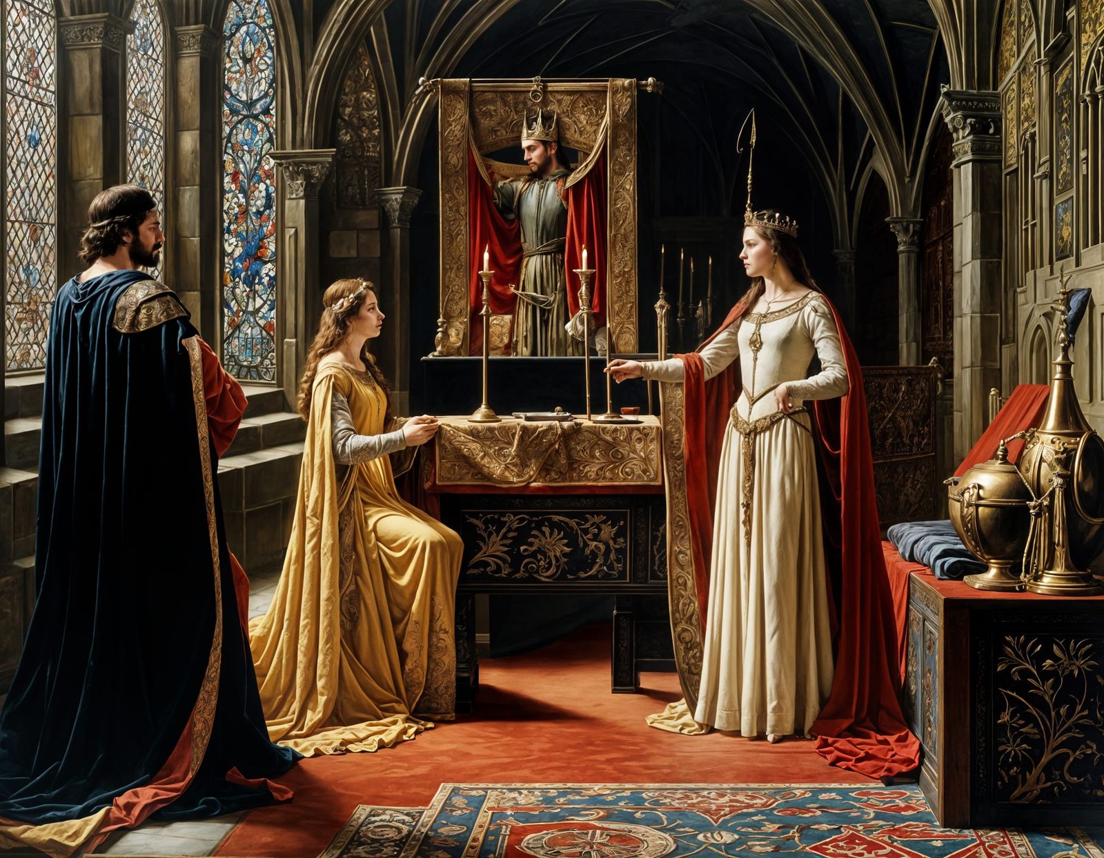 Epic Medieval Portrait in Oil Painting Style