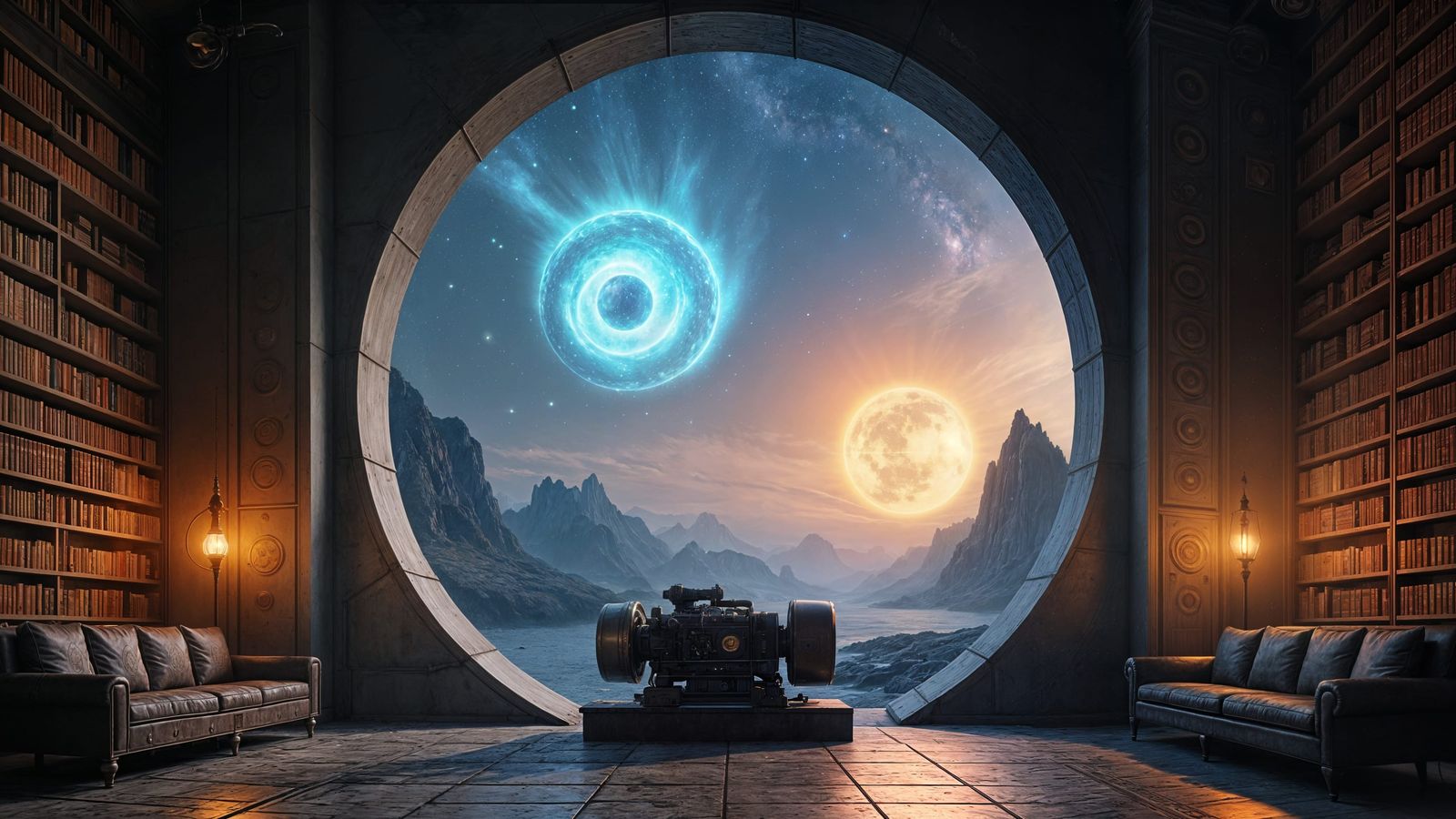 Cosmic View from Generator Room, Digital Art