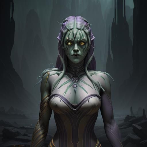 Ahsoka as Frankenstein Monster in Dark Fantasy Style
