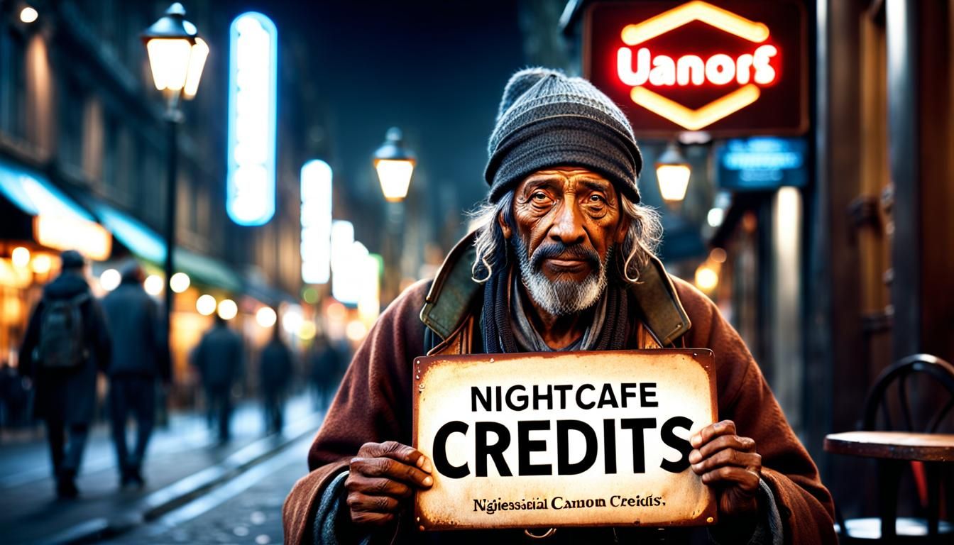 Realistic Homeless Beggar Photography with Bokeh