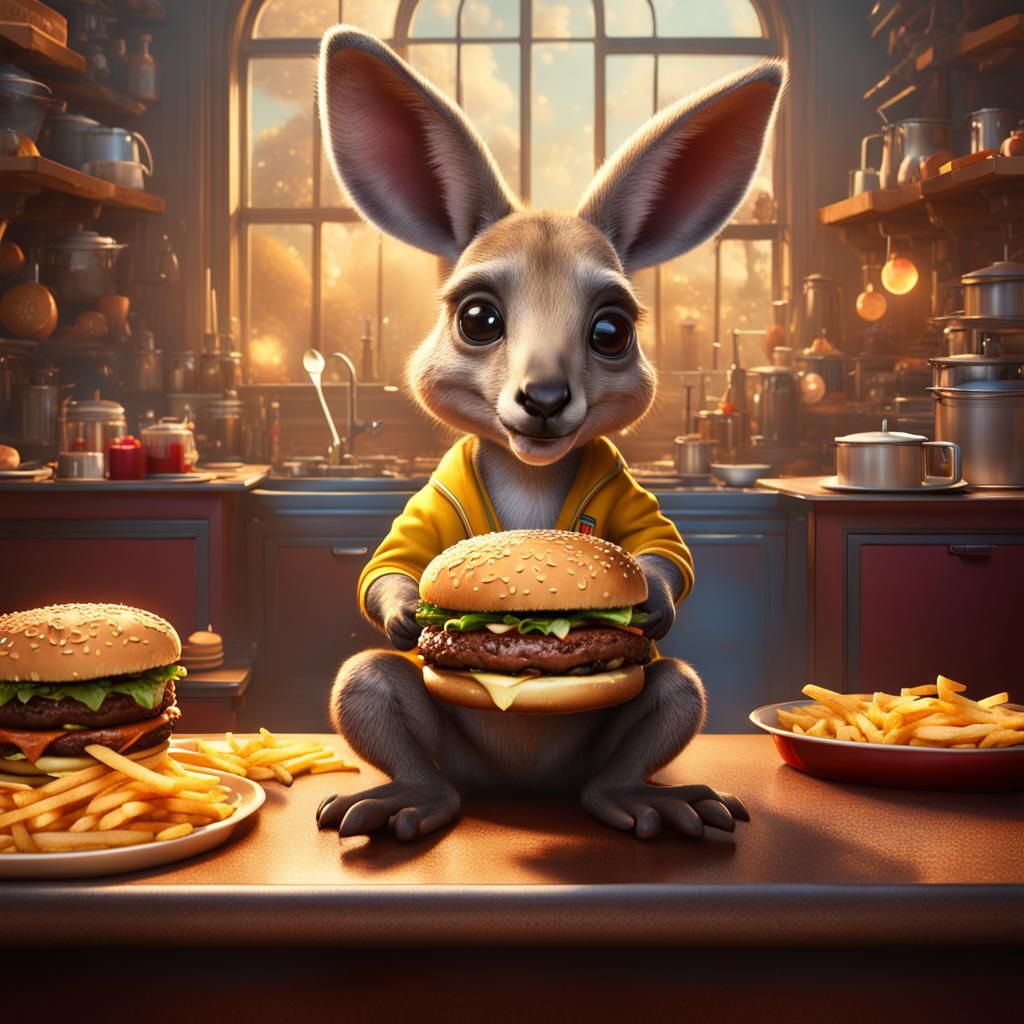 Kangaroo Chef: Detailed Matte Painting