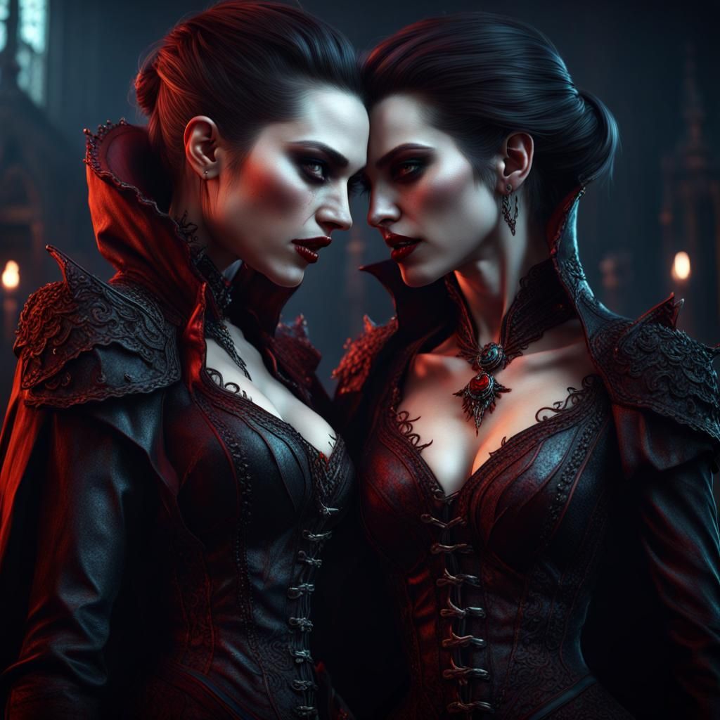 Vampire Bite: Detailed Fantasy Art in Deep Color