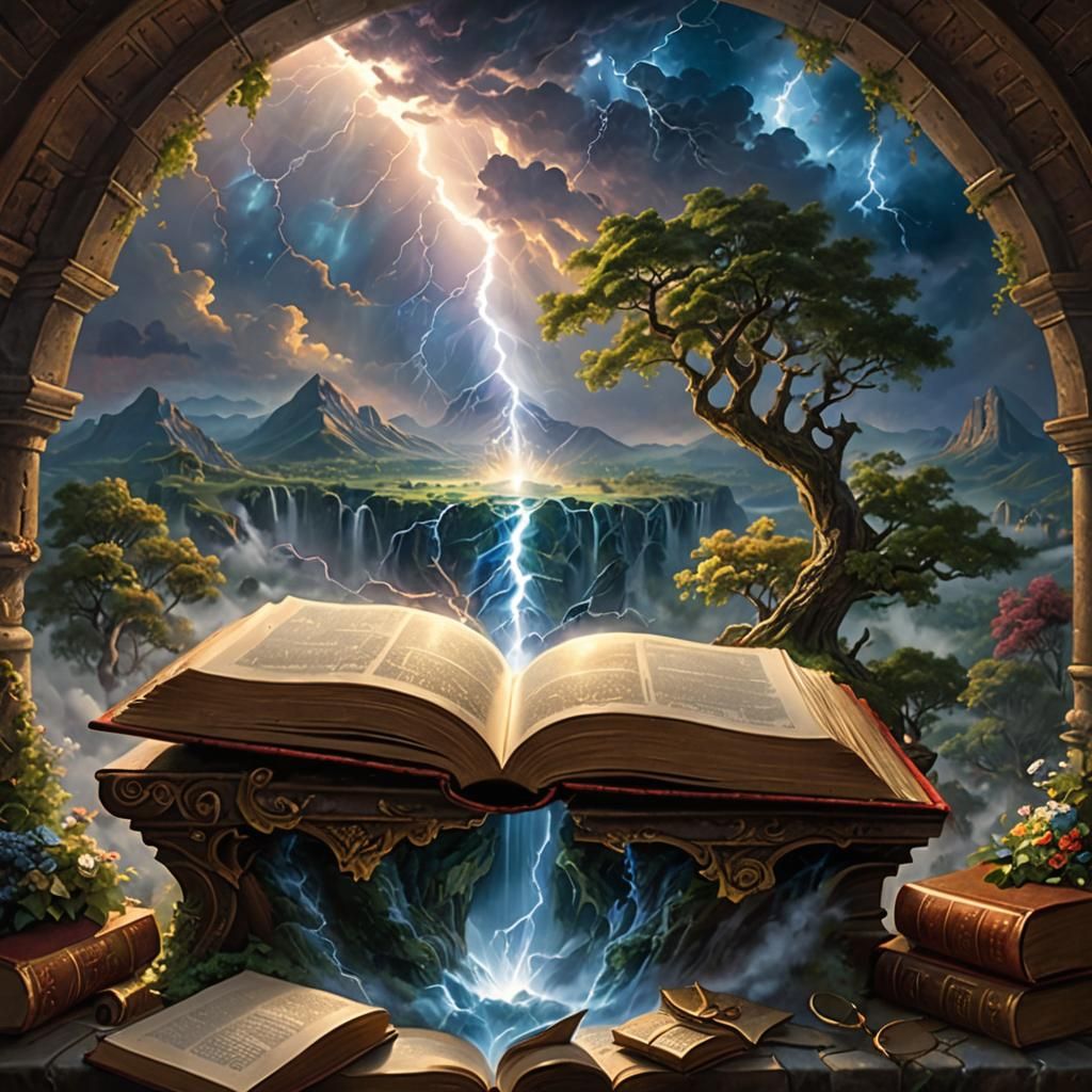 Earth Emerges from Book in Lightning Fantasy