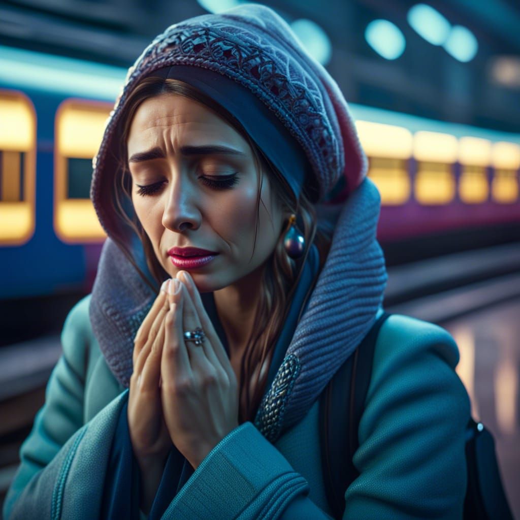 Sad farewell at the station...