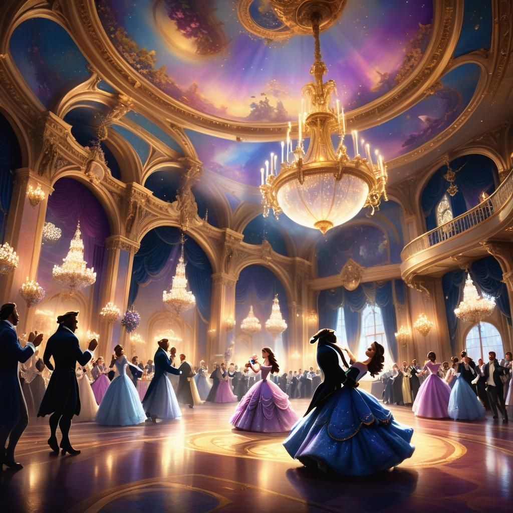 Beauty and the Beast Ballroom Dance, Fantasy Art