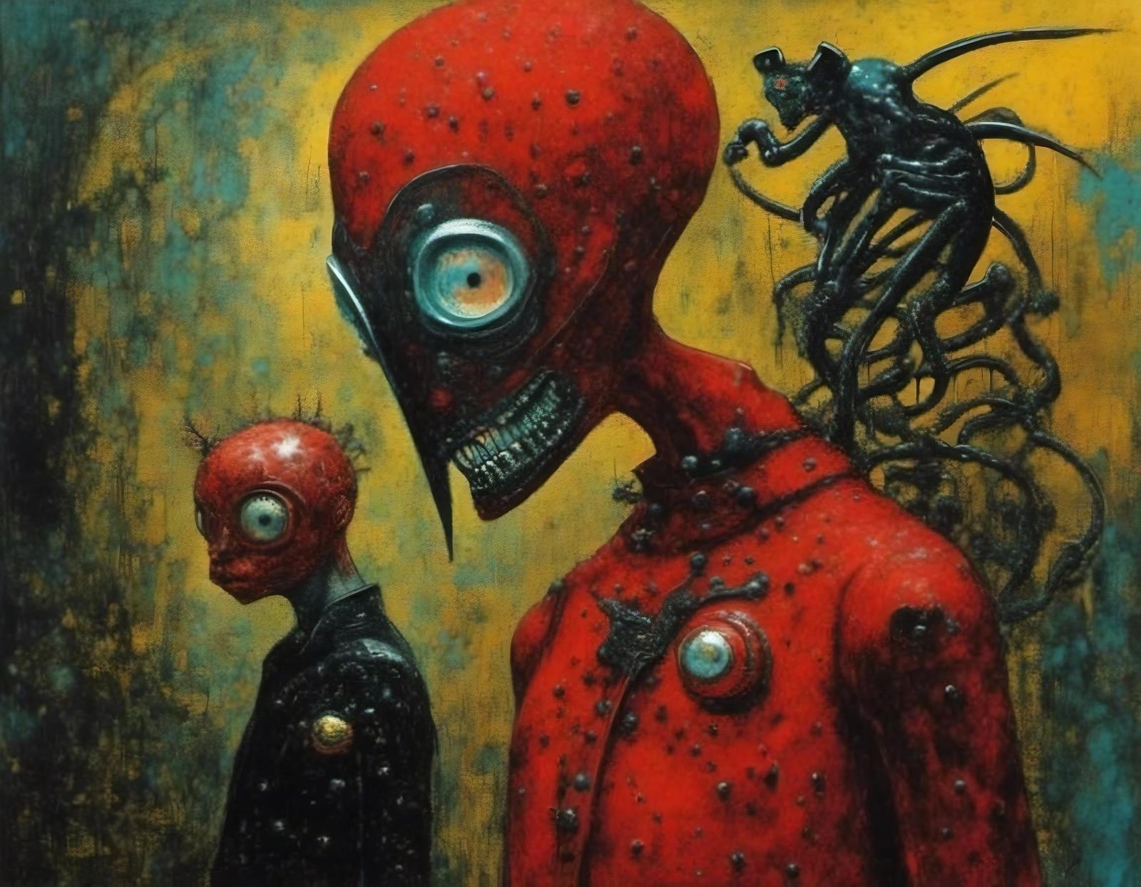 Flesh Abomination in Expressionist Impasto Style