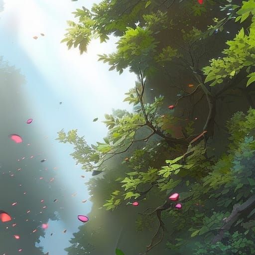 Hyperrealistic Rose Arch in Splash Art Style