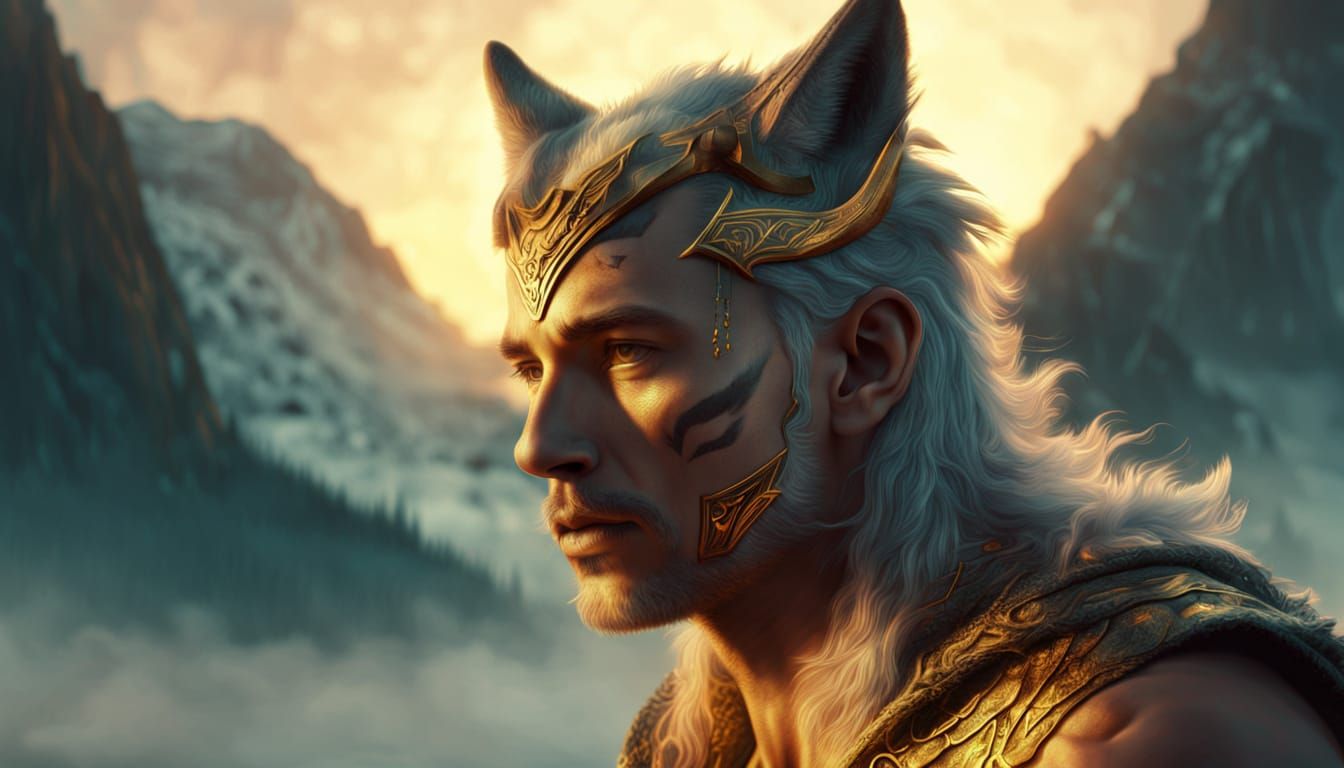 Shapeshifter Male Transformation in Oil Painting Style