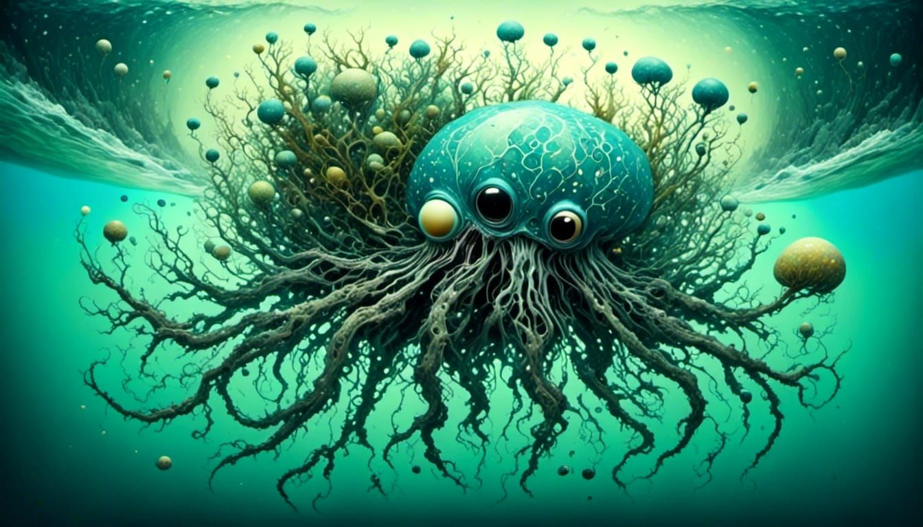 Killer Whale Swimming in a Realistic Ocean Scene