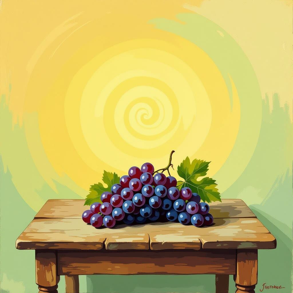 Grapes on the table