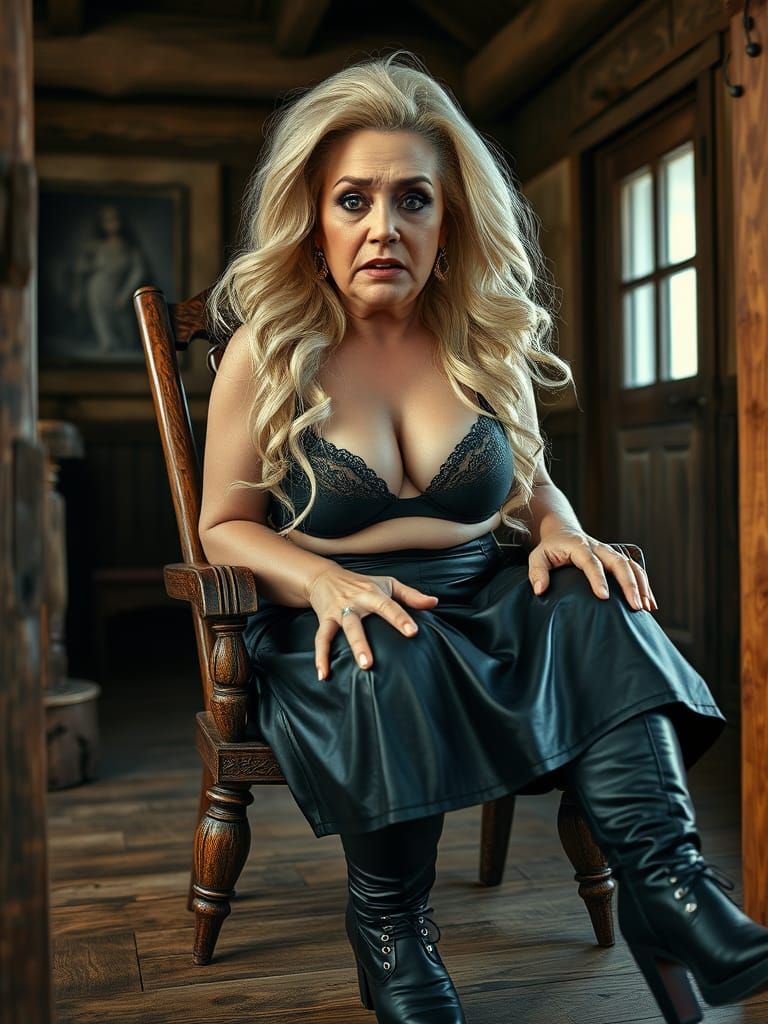 Portait of a Terrorized Latina Woman in a Haunting Setting