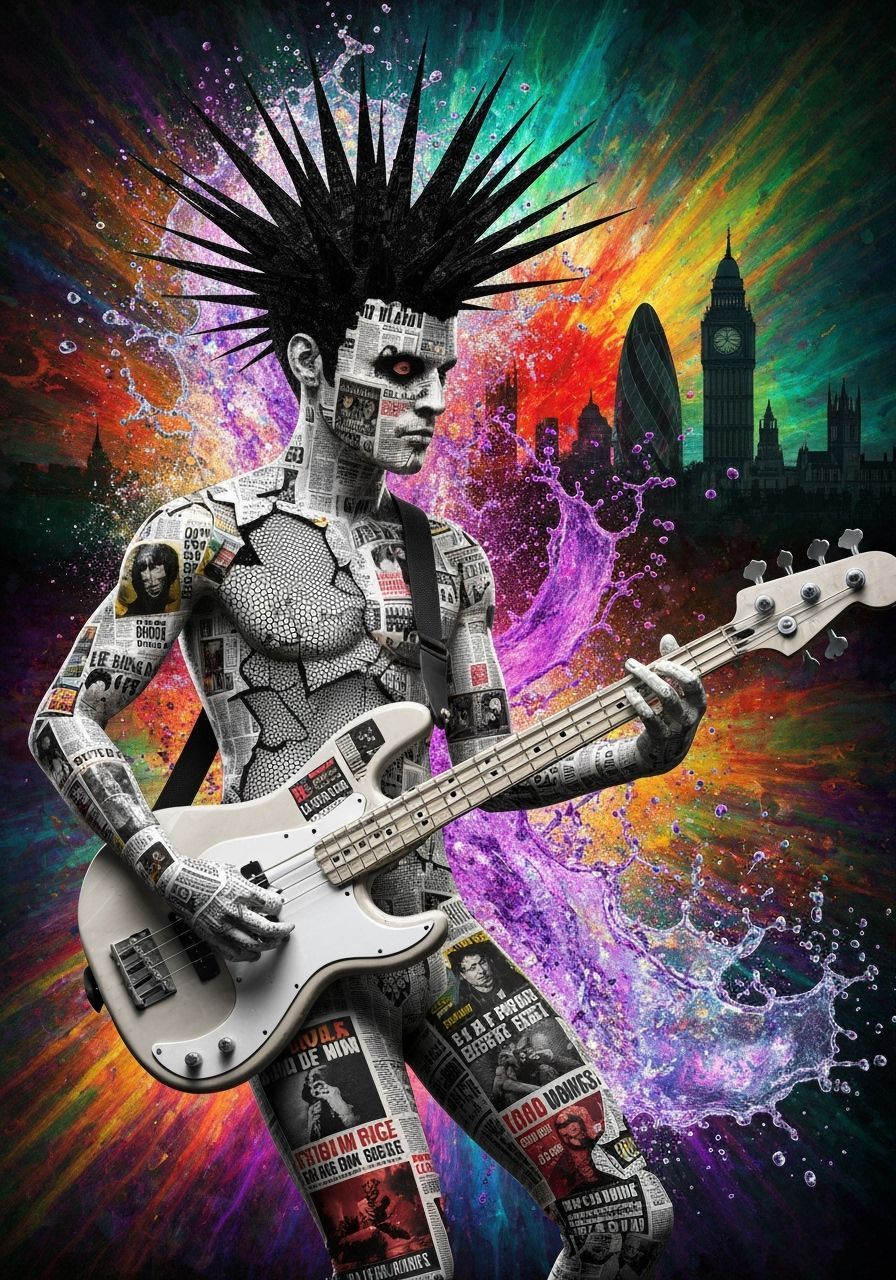 UK Punk Rock Personified as a Bassist in Fractal Vortex