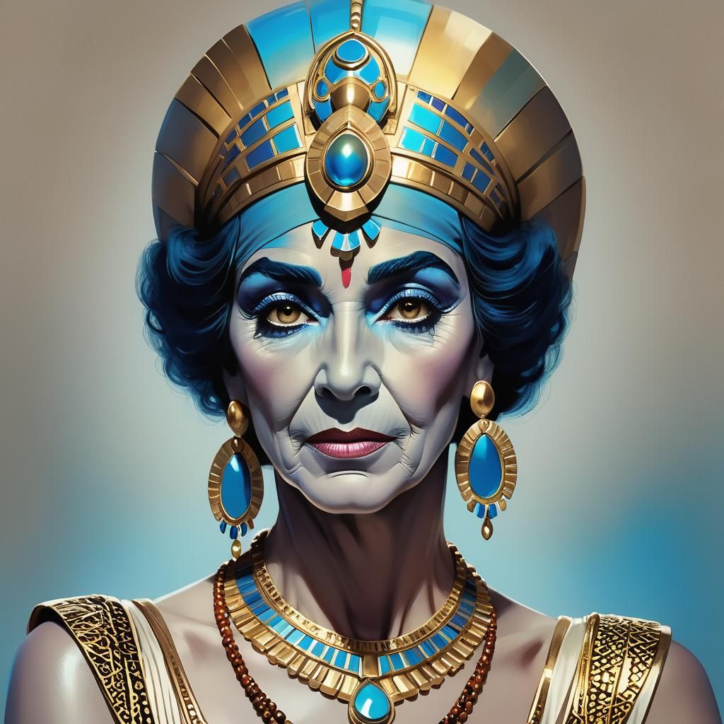 Transvestite as Cleopatra in Art Nouveau Style