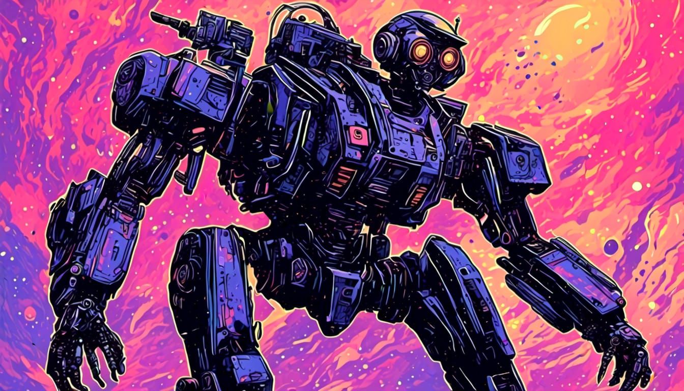 Robotic Half-Human in Sci-Fi Horror Style