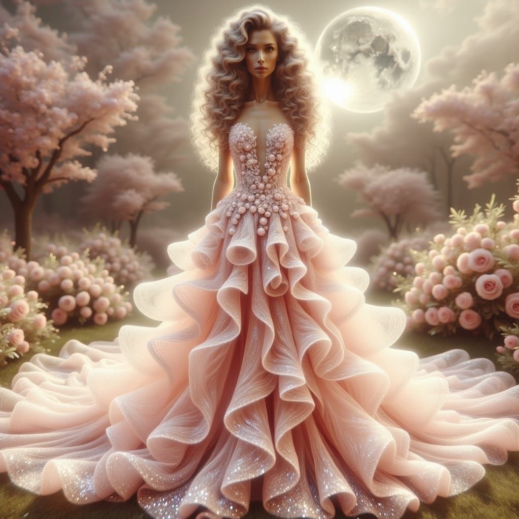 Blush Wedding Gown Inspired by French Couture