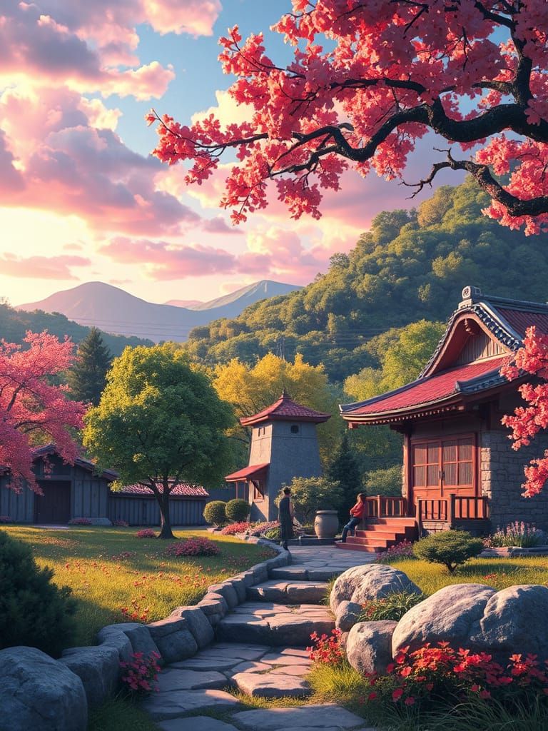 Whimsical Studio Ghibli-Inspired Anime Key Visual