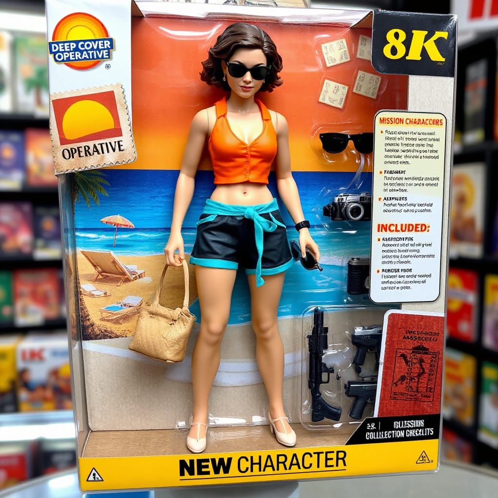 Tropical Spy Action Figure with Hidden Weapons and Accessori...