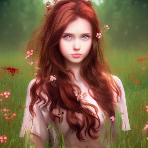 Beautiful Princess Portrait in 3D Digital Art Style