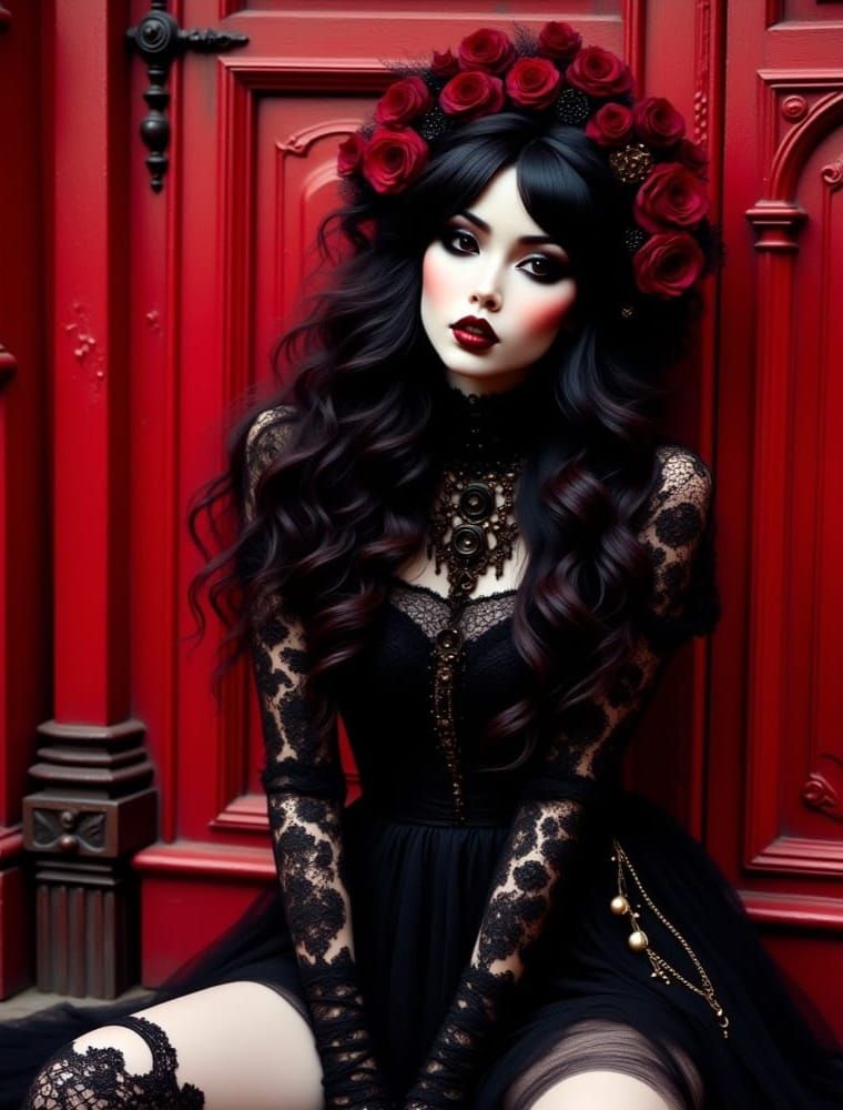 Gothic Diva in Romantic Goth Style