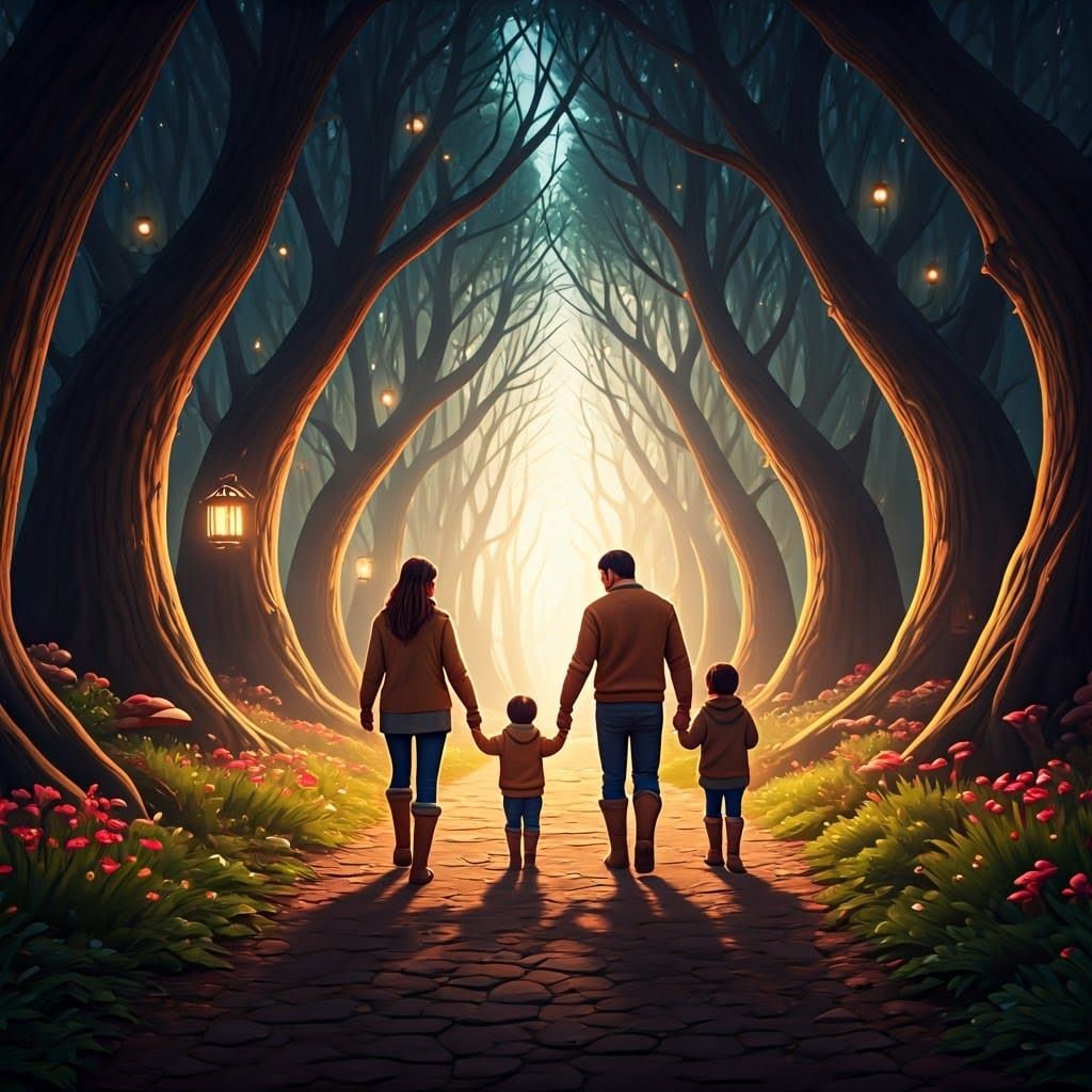 Whimsical Winter Wonderland Family Moment