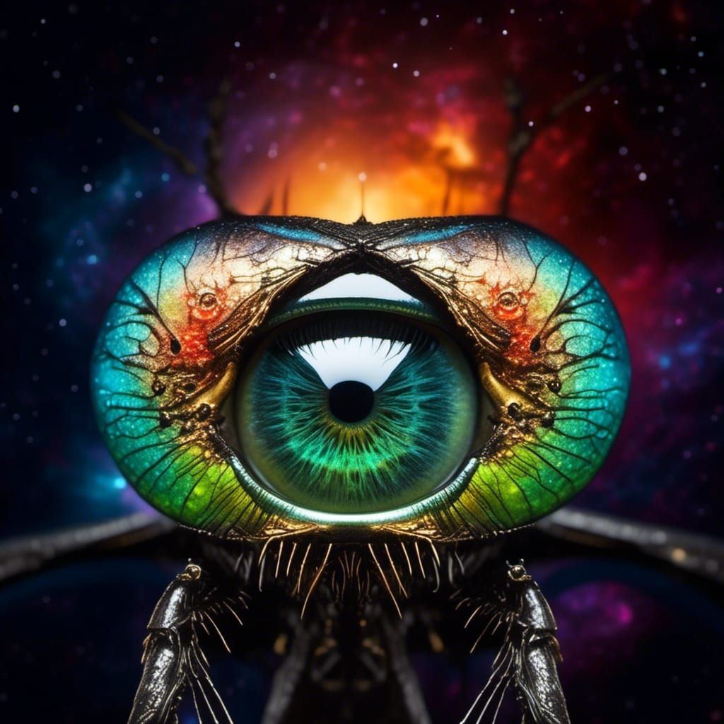 Detailed Dragonfly Eyes in Galactic Space