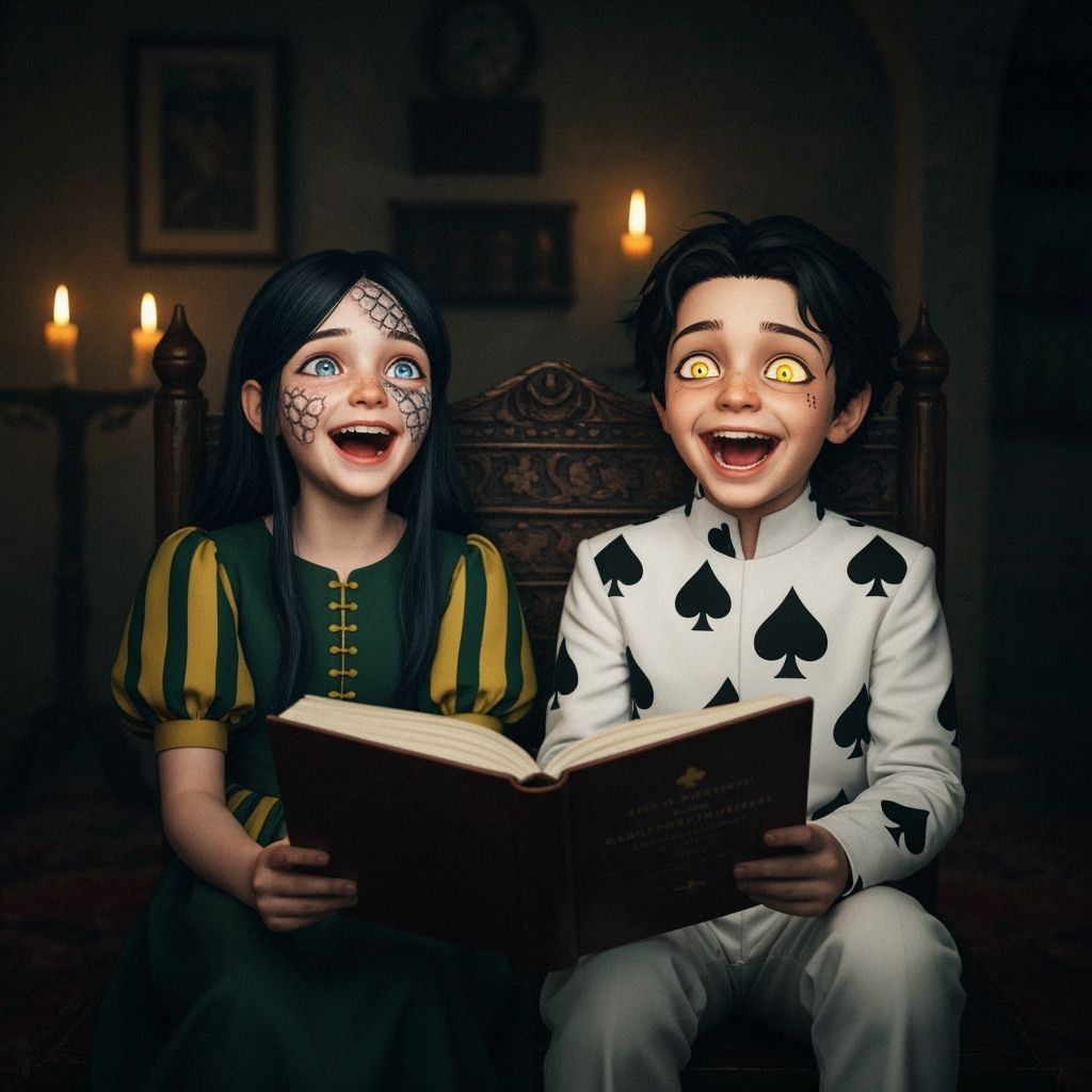 Medieval Children Reading by Candlelight