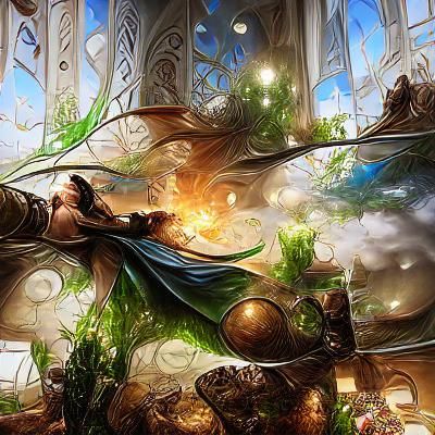 Fantasy Wizard Casting Spell in HD Quality