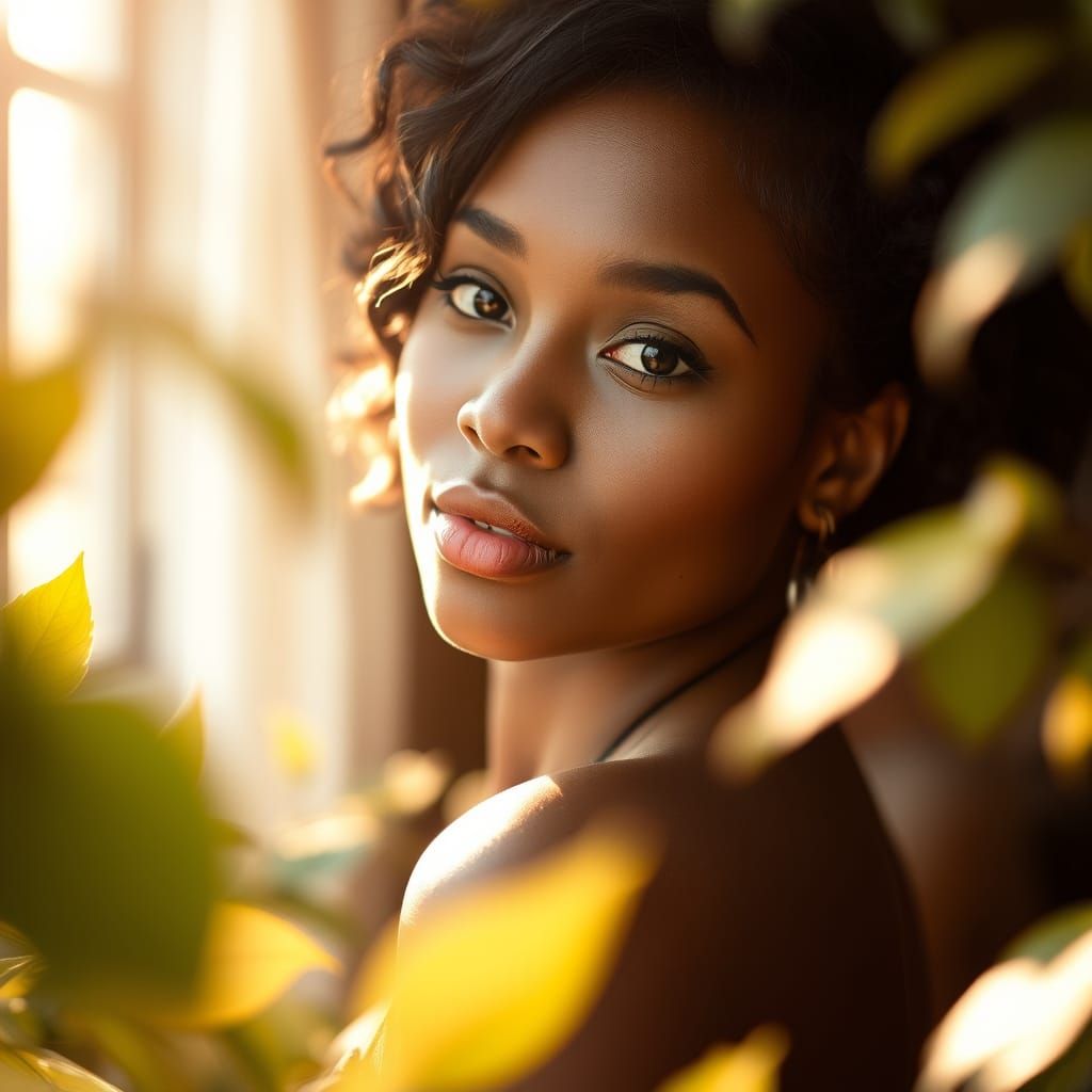 Serene Portrait in Warm Natural Light