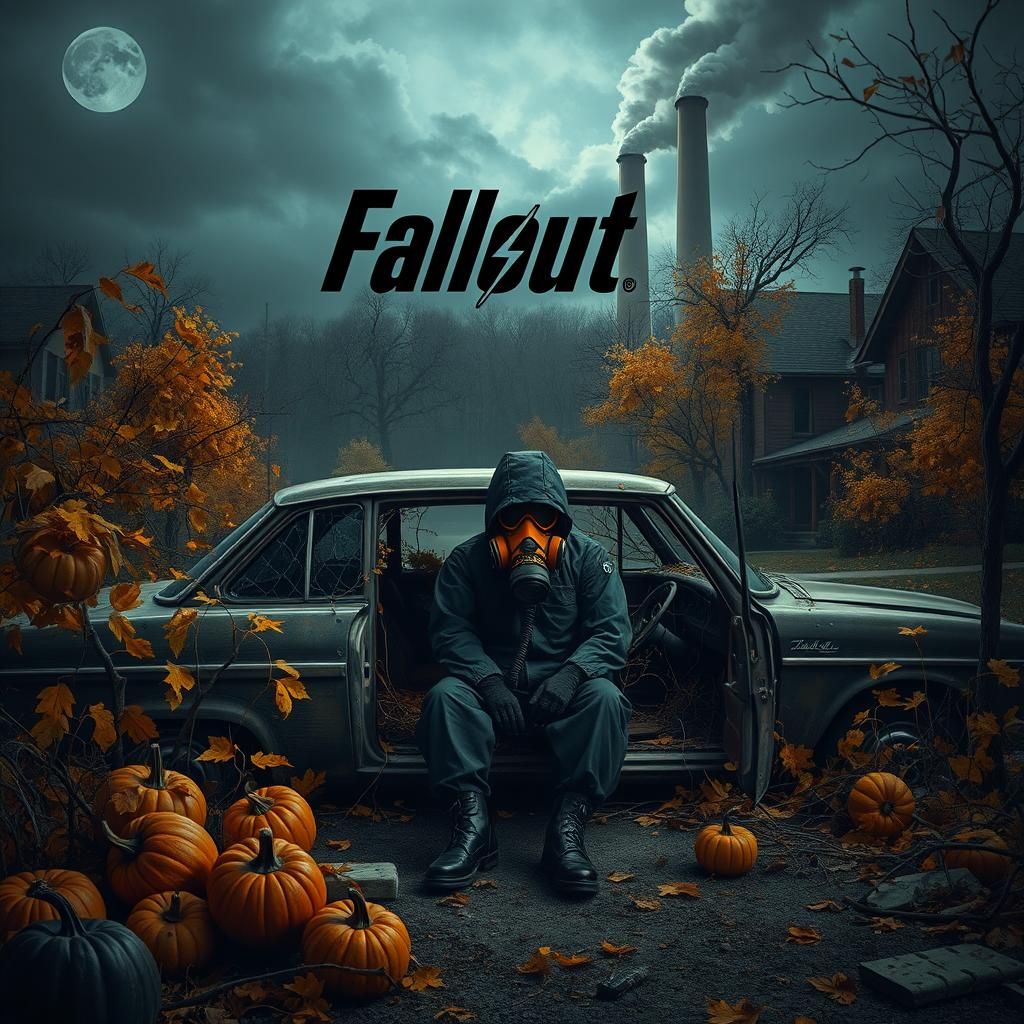 Post-Apocalyptic Autumnal Wasteland in Digital Art Style