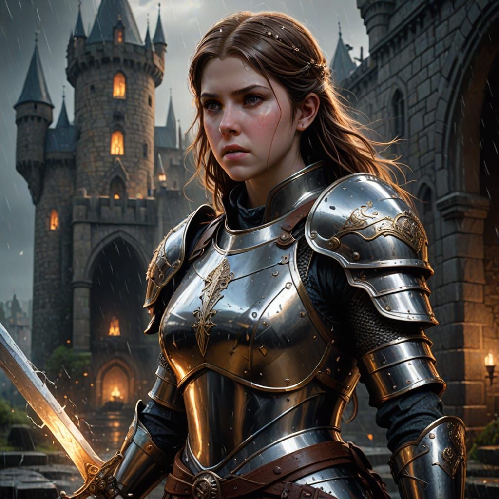 Medieval Knightess in Triadic Splendor