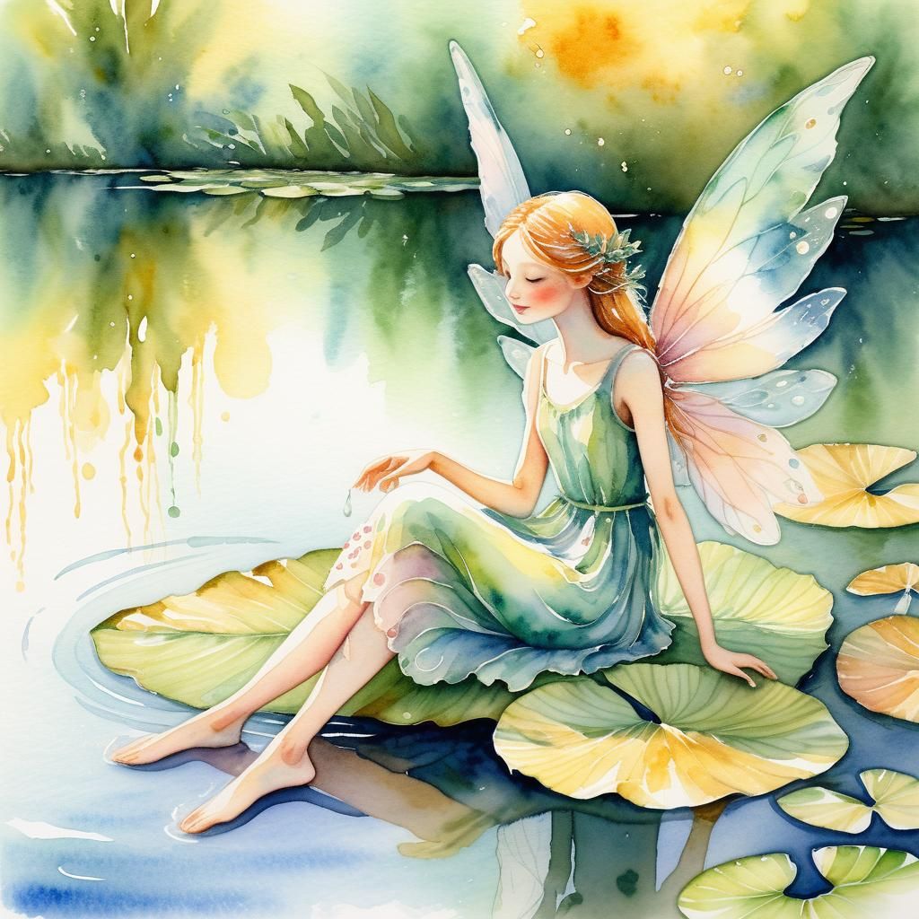 Watercolour fairy