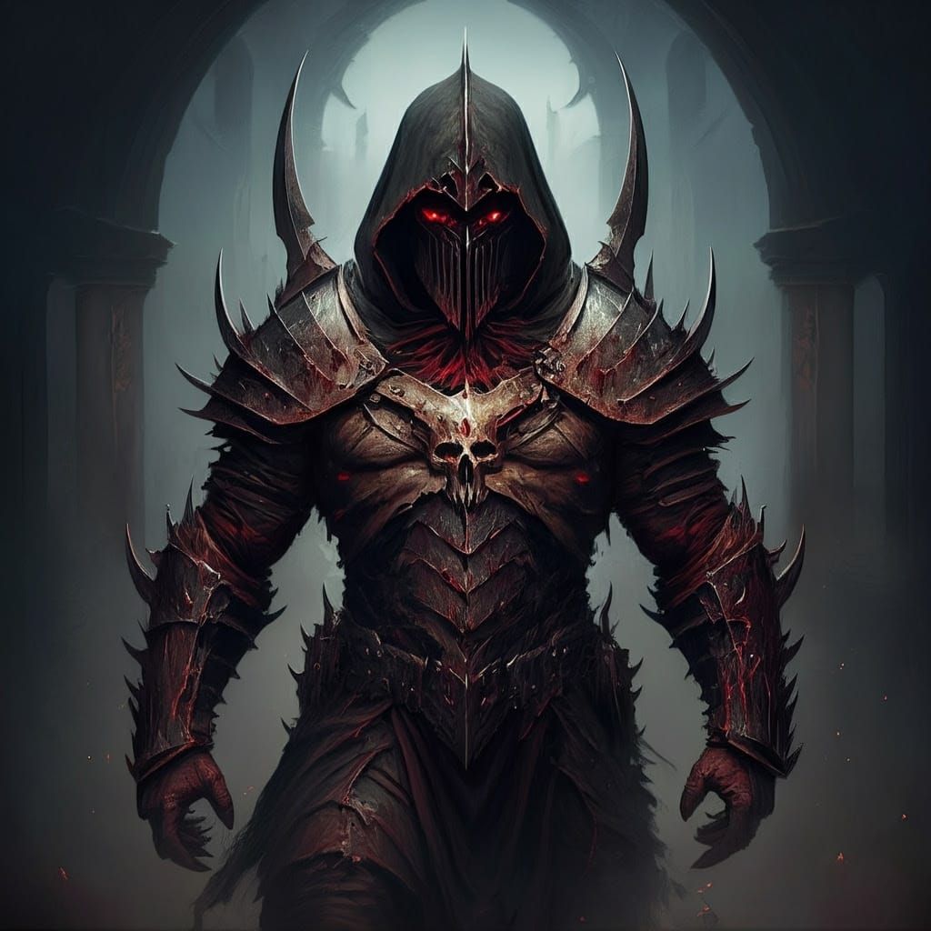 Grimdark Fantasy Art in Dark Medieval Style