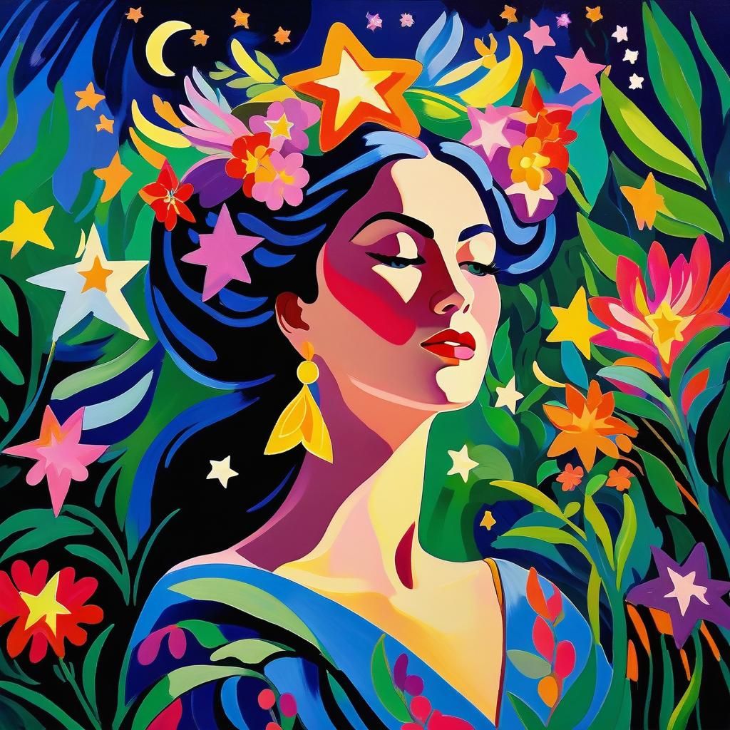 Magical Woman Casting Spell in Lush Forest