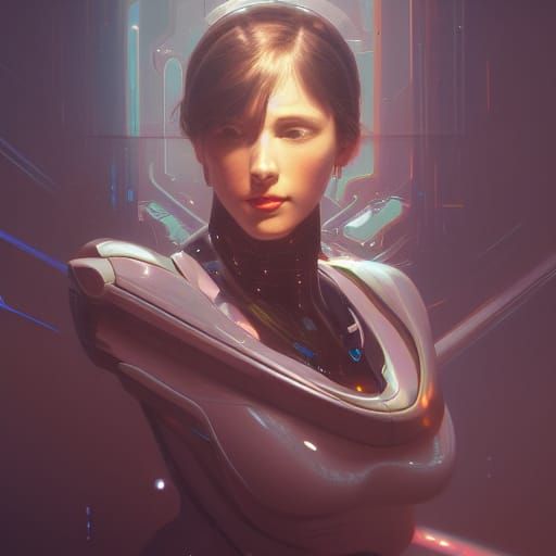 Prehuman Meets AI Robot: Detailed 8K Portrait