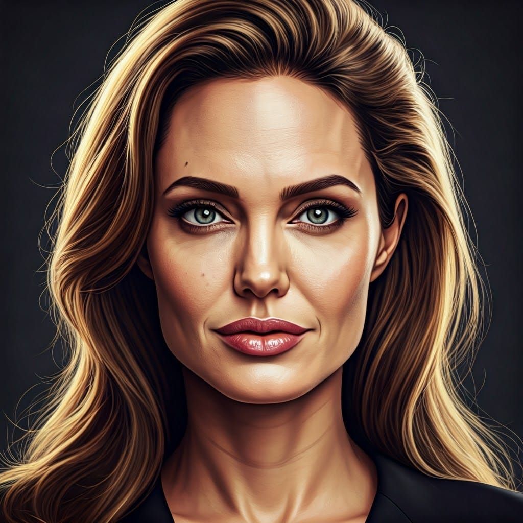 Elegant Close-Up Portrait in Vibrant Color