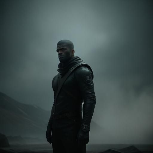 Dramatic Cinematic Film Still With Vignette and Grain