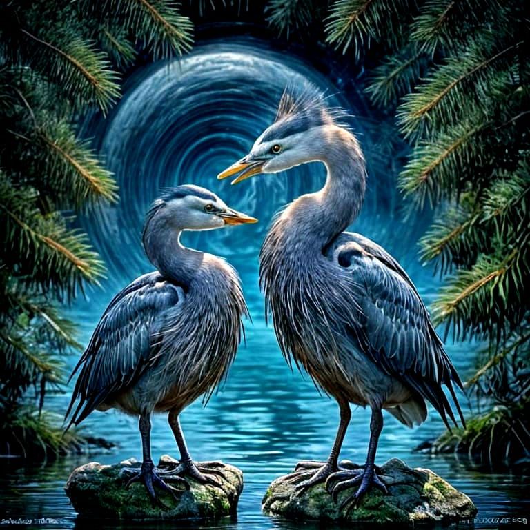 Blue Heron Duck Hybrid Animal