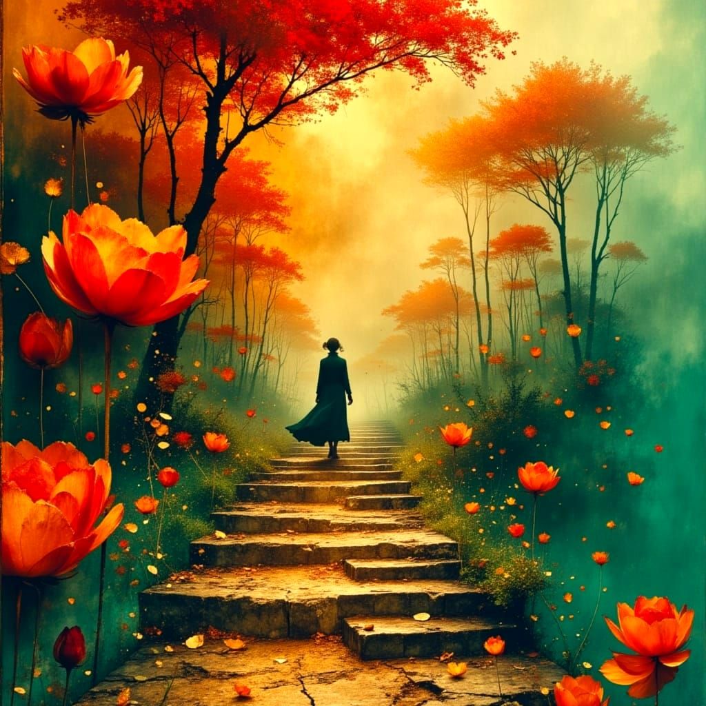 Retro-Futuristic Dreamscape: Vibrant Island Paradise